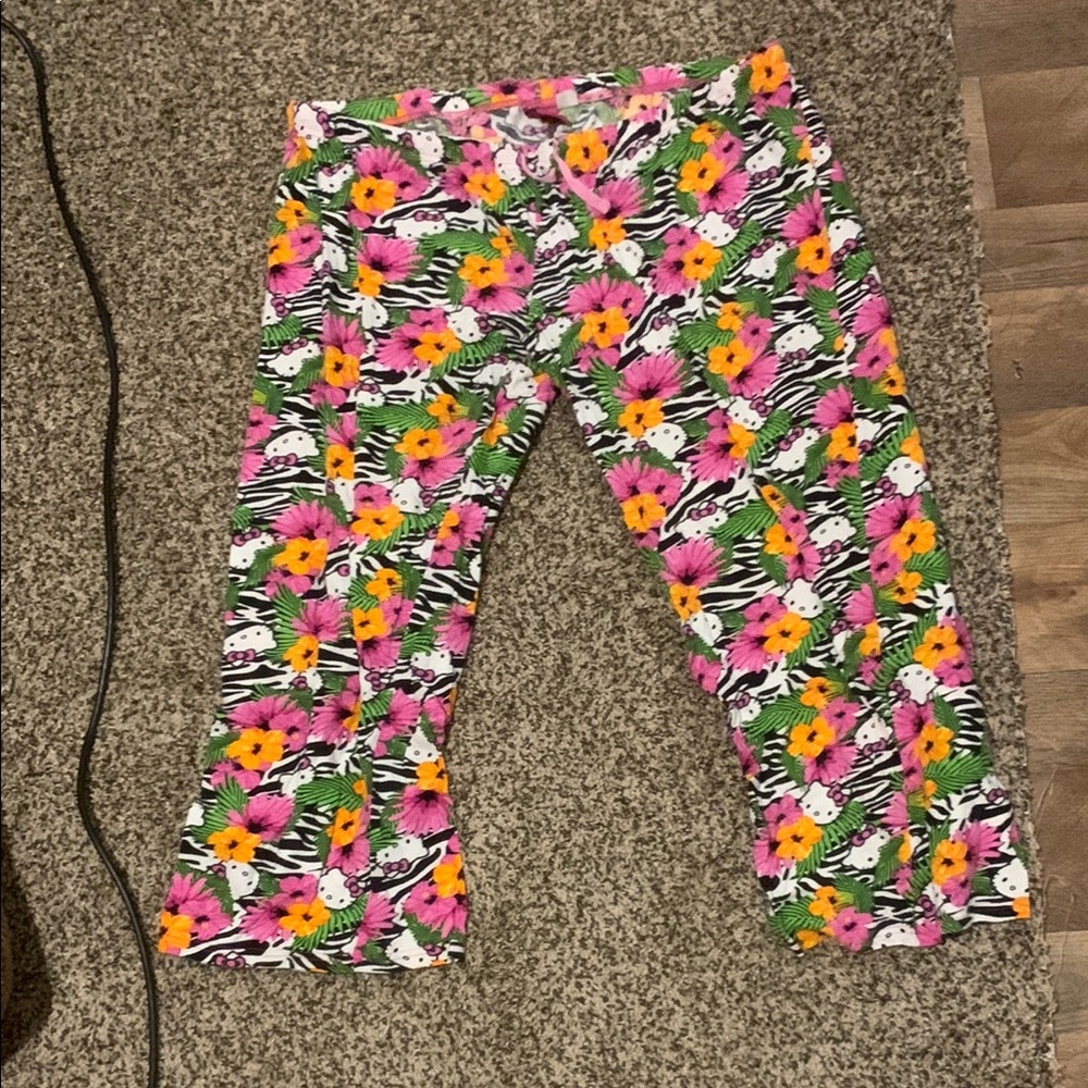 Hello Kitty Floral Zebra Print Pants